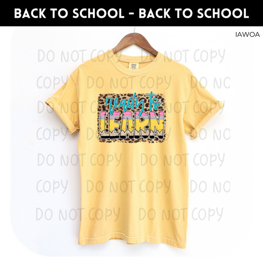 Ready to Learn Leopard Adult Shirt- Teachers 119