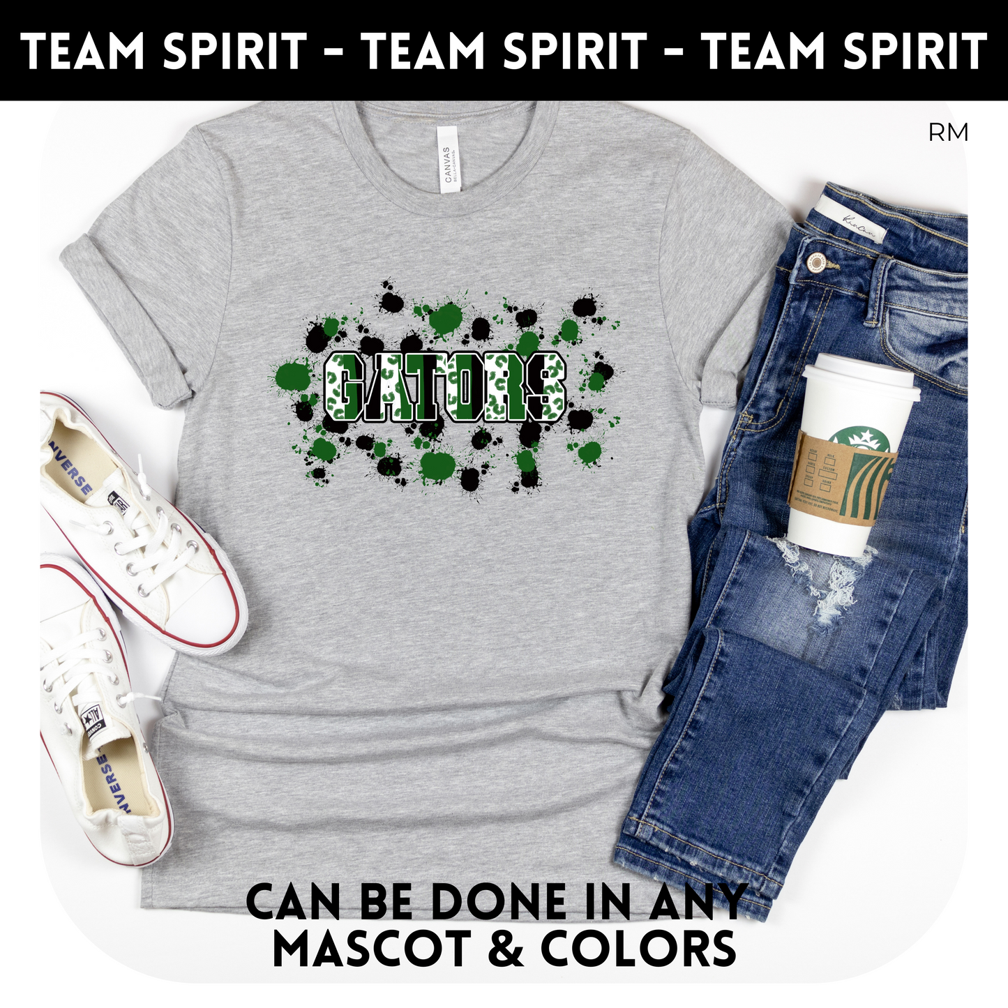 Team Name Splatter Adult Shirt