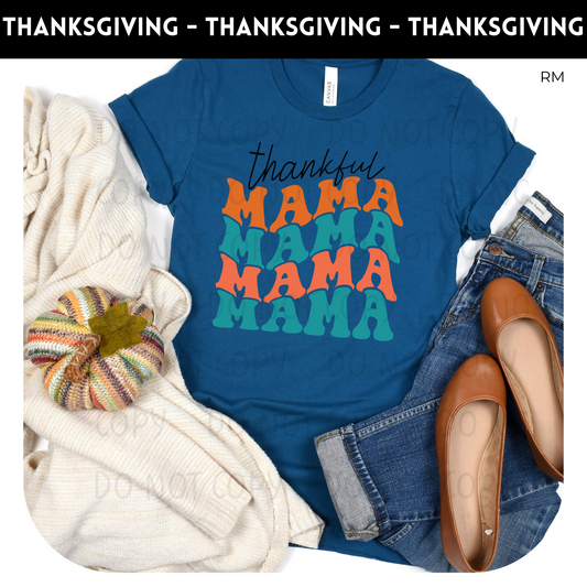 Thankful Mama Adult Shirt-Thanksgiving 102