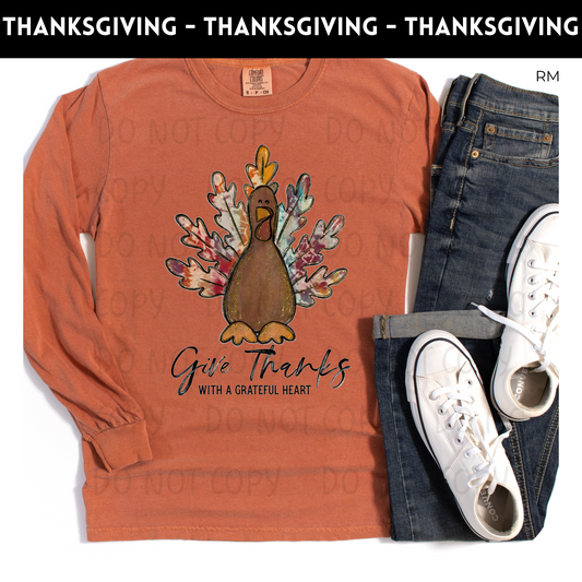 Give Thanks With A Grateful Hearts TRANSFERS ONLY- Thanksgiving 25