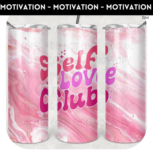 Self Love Club 20oz Skinny TRANSFER and TUMBLER BLANKS ONLY - Tumbler 1054
