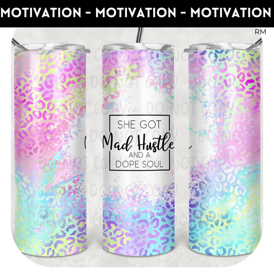 She Got Mad Hustle White Background 20oz Skinny TRANSFER and TUMBLER BLANKS ONLY - Tumbler 162