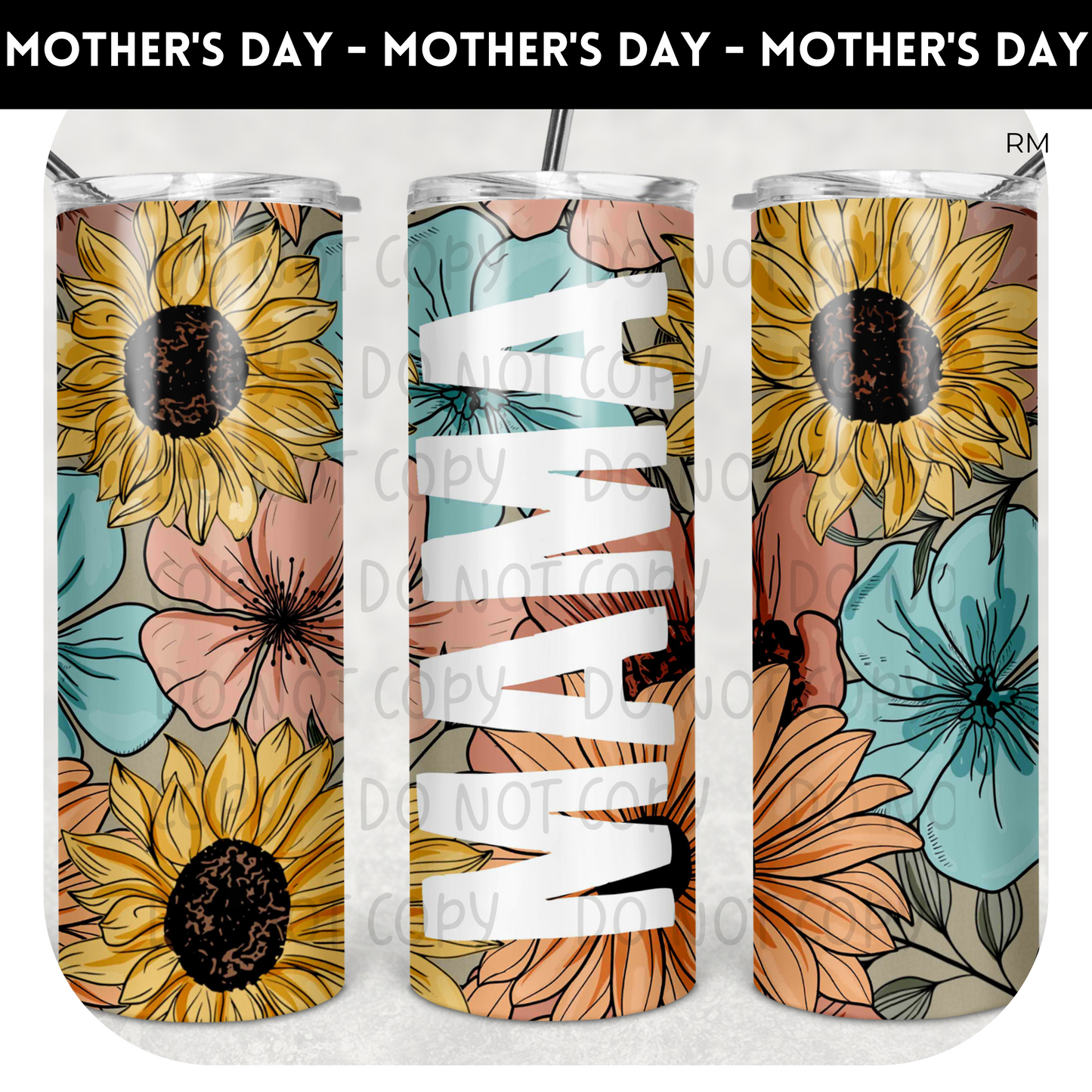 Mama Bohol Floral 20oz Skinny Tumbler - Tumbler 1489