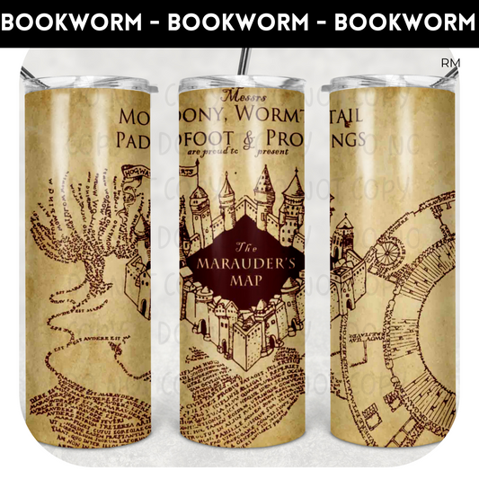 Harry Potter Marauder's Map  20oz Skinny TRANSFER and TUMBLER BLANKS ONLY - Tumbler 1046