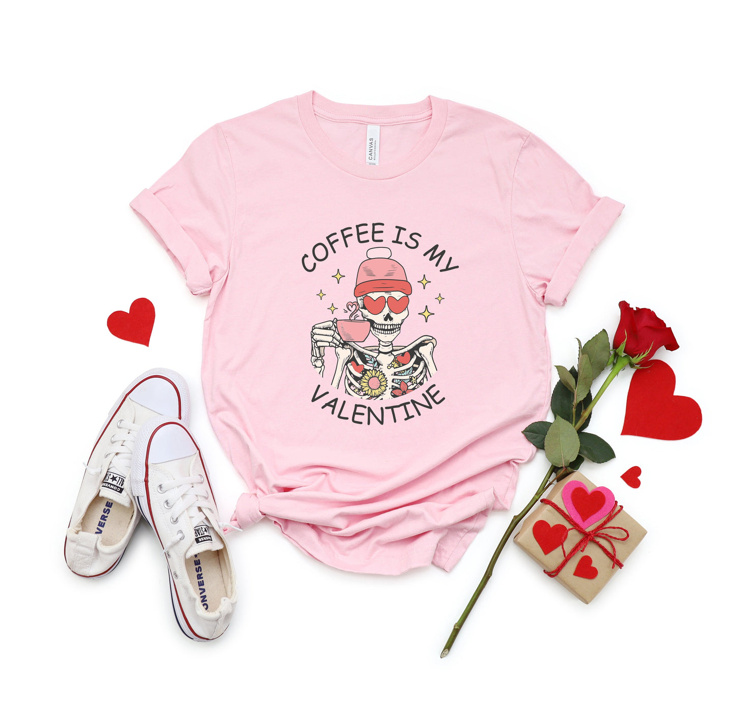 Coffee Is My Valentine Adult Shirt- Valentine 557