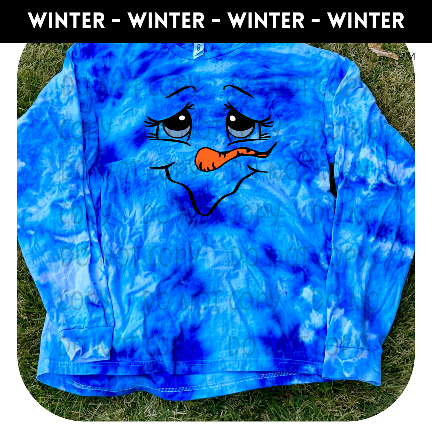 Melting Snowman Ice Dye Long Sleeve Shirt- Winter 15