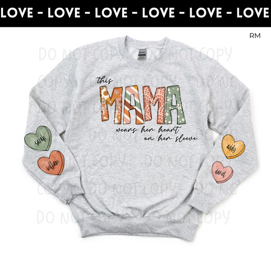 Boho Wears Her Heart On Her Sleeve Sweatshirt