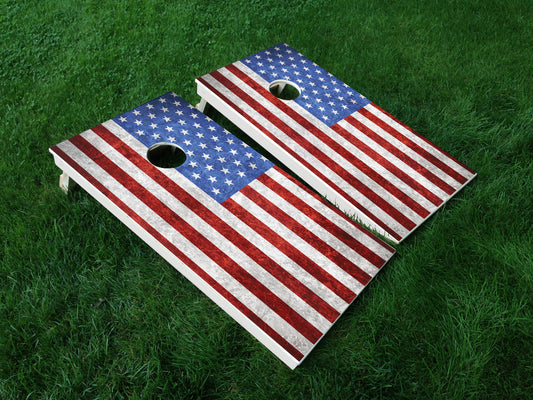 America 11 American Flag Eagle Military Cornhole Wrap Decal Sticker SET OF 2 PRINTS