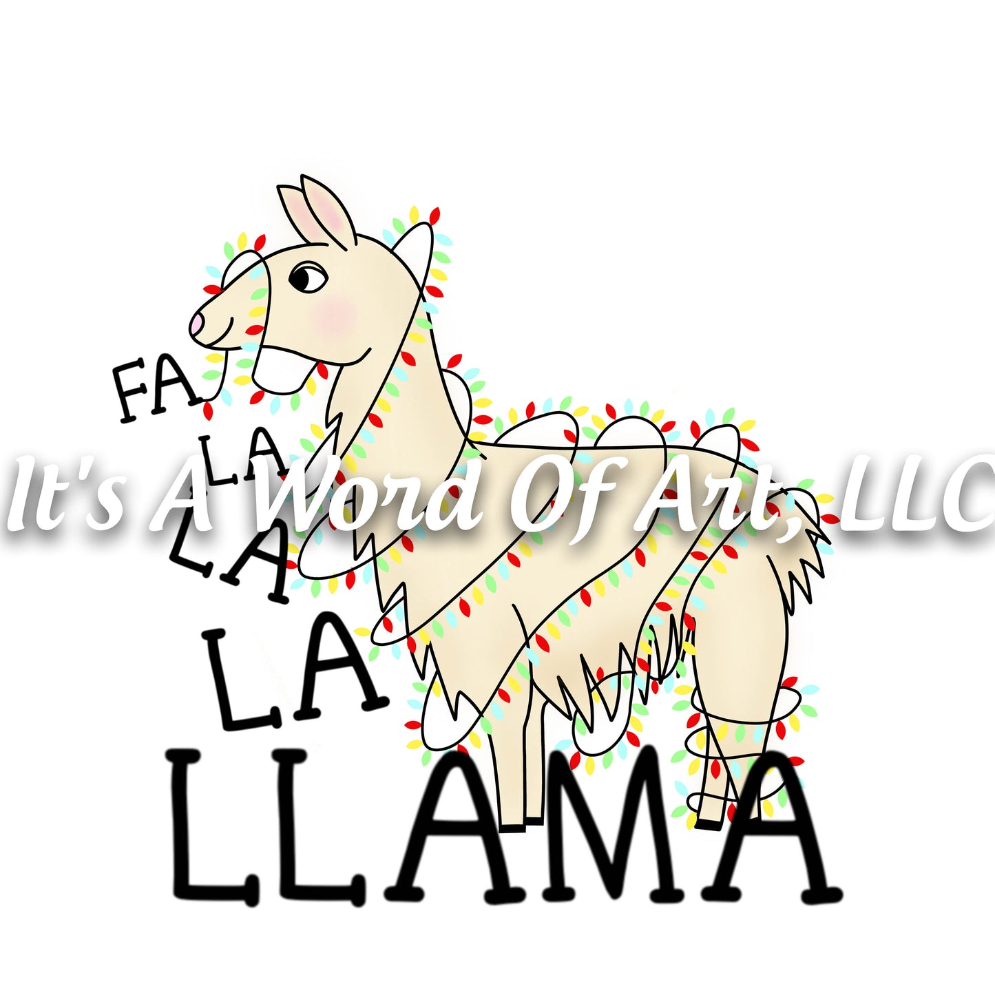 Christmas 274 - Fa La La La Llama - Sublimation Transfer Set/Ready To Press Sublimation Transfer/Sublimation Transfer