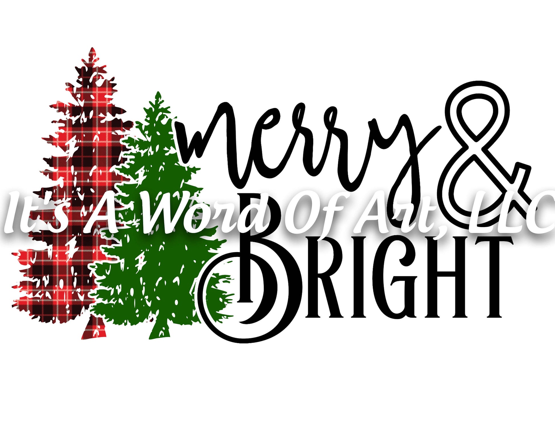 Christmas 228 - Merry & Bright Christmas Tree - Sublimation Transfer Set/Ready To Press Sublimation Transfer/Sublimation Transfer