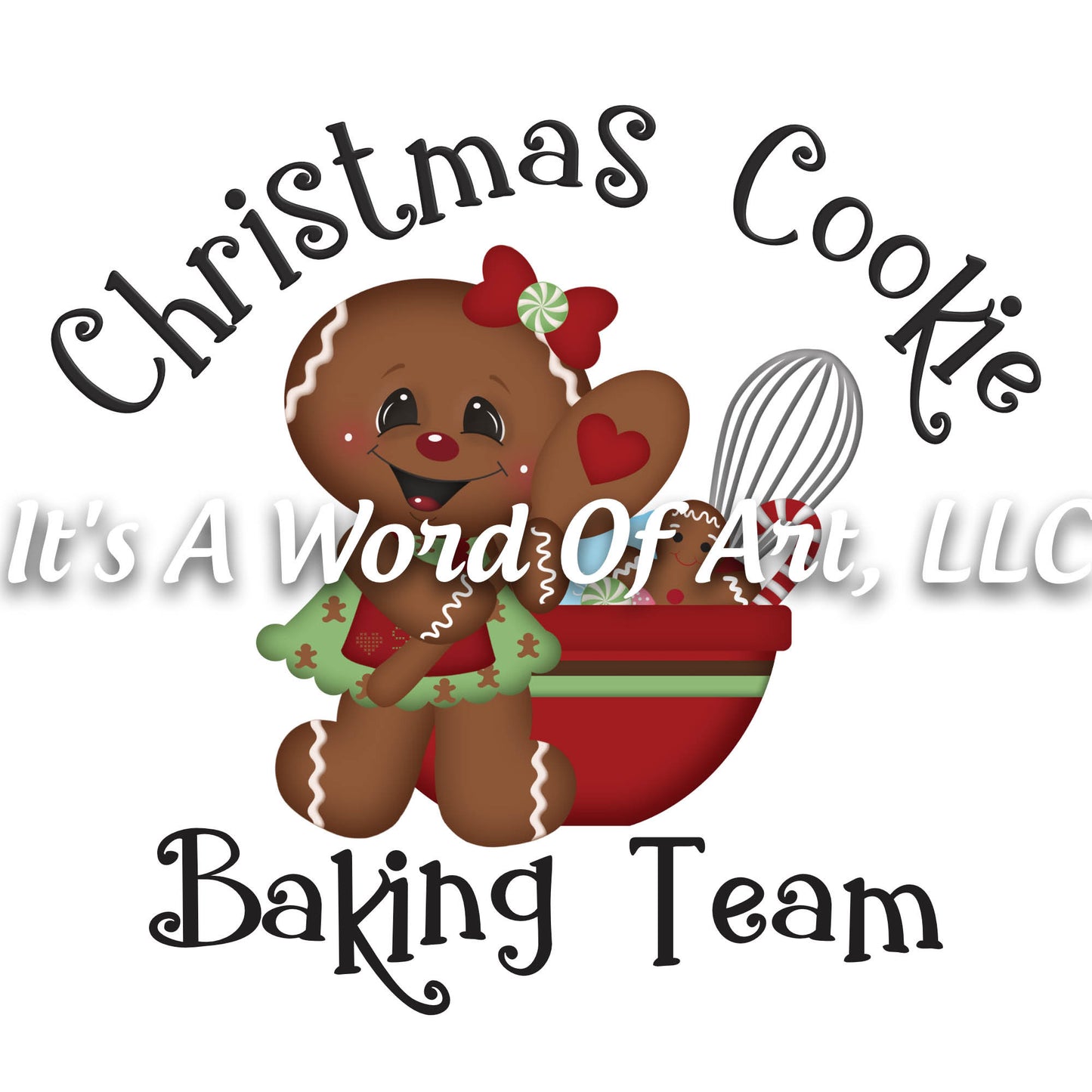 Christmas 175 - Christmas Cookie Baking Team Gingerbread - Sublimation Transfer Set/Ready To Press Sublimation Transfer/Sublimation Transfer