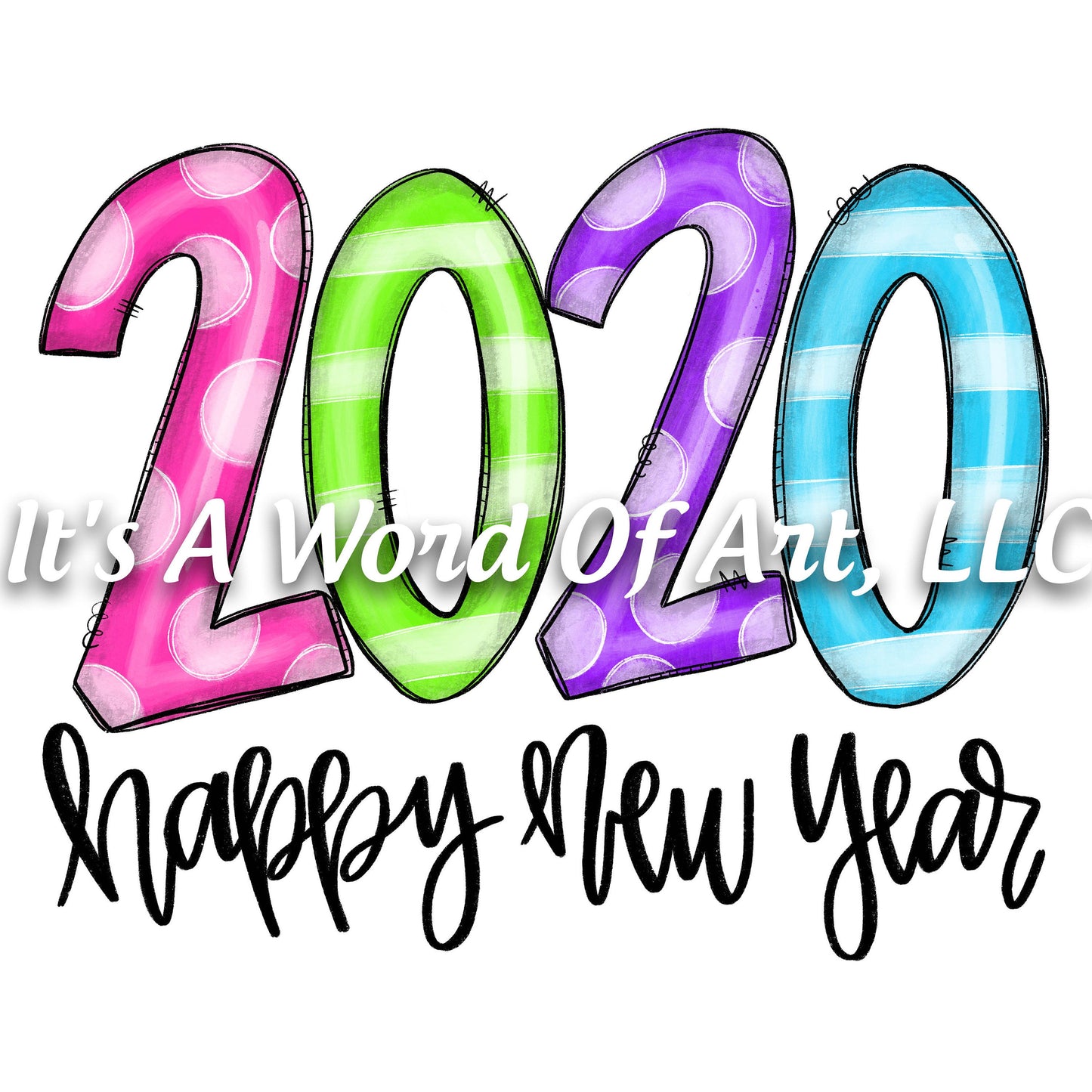 New Years 13 - Happy New Year 2020 - Sublimation Transfer Set/Ready To Press Sublimation Transfer/Sublimation Transfer