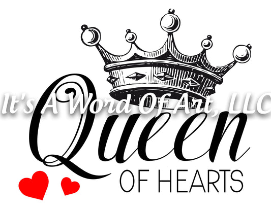Valentines Day 108 - Queen of Hearts Cards - Sublimation Transfer Set/Ready To Press Sublimation Transfer