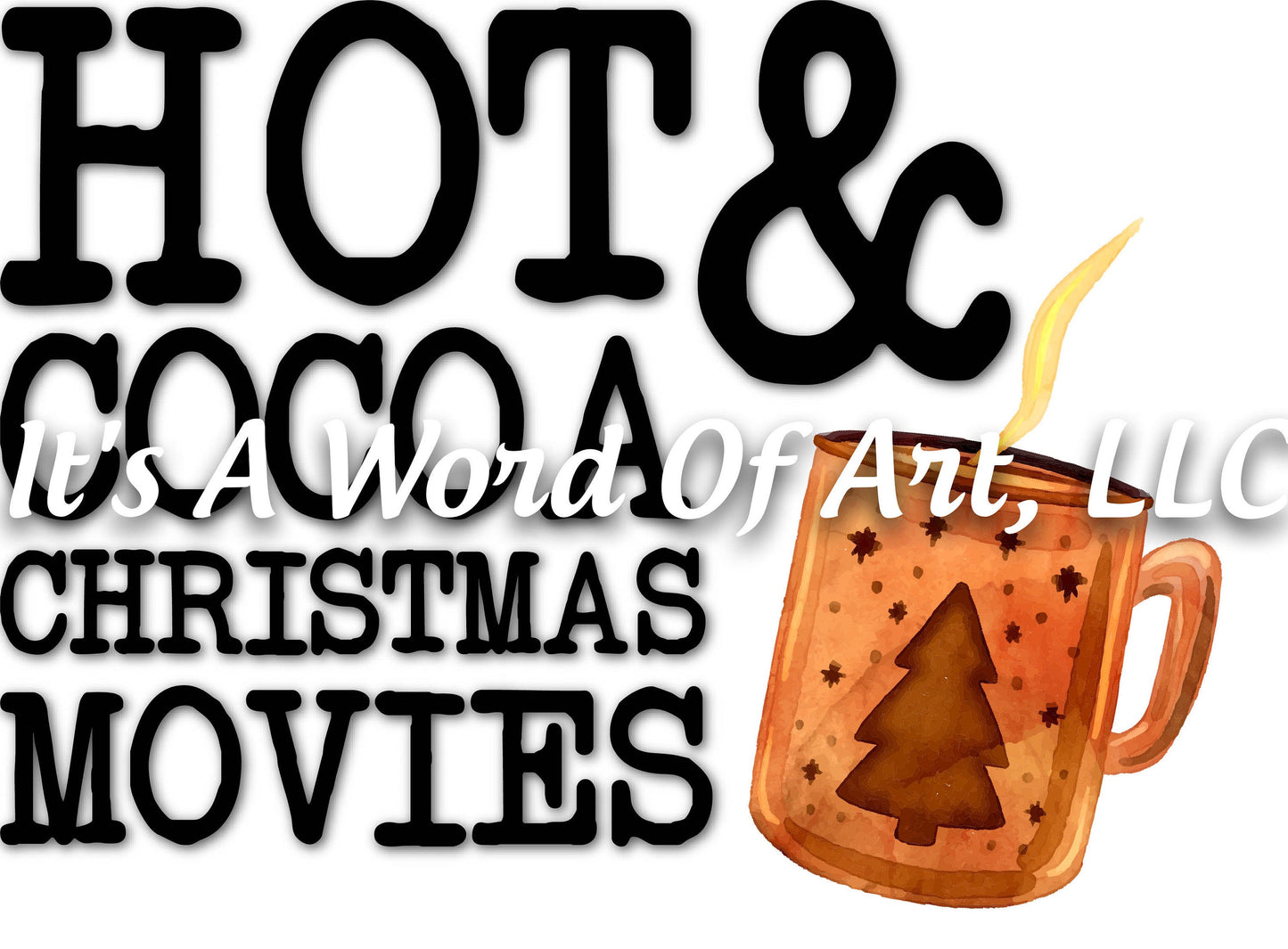 Christmas 205 - Hot Cocoa and Christmas Movies Blanket - Sublimation Transfer Set/Ready To Press Sublimation Transfer/Sublimation Transfer