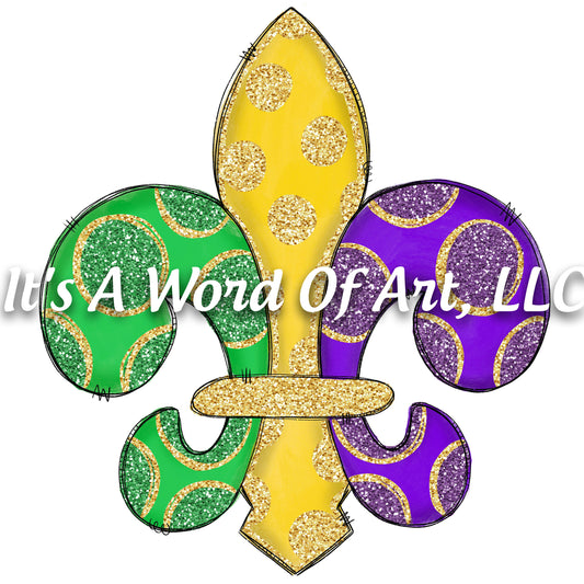 Mardi Gras 7 - Mardi Gras Fleur De Lis Mardi Gras Colors - Sublimation Transfer Set/Ready To Press Sublimation Transfer/Sublimation Transfer