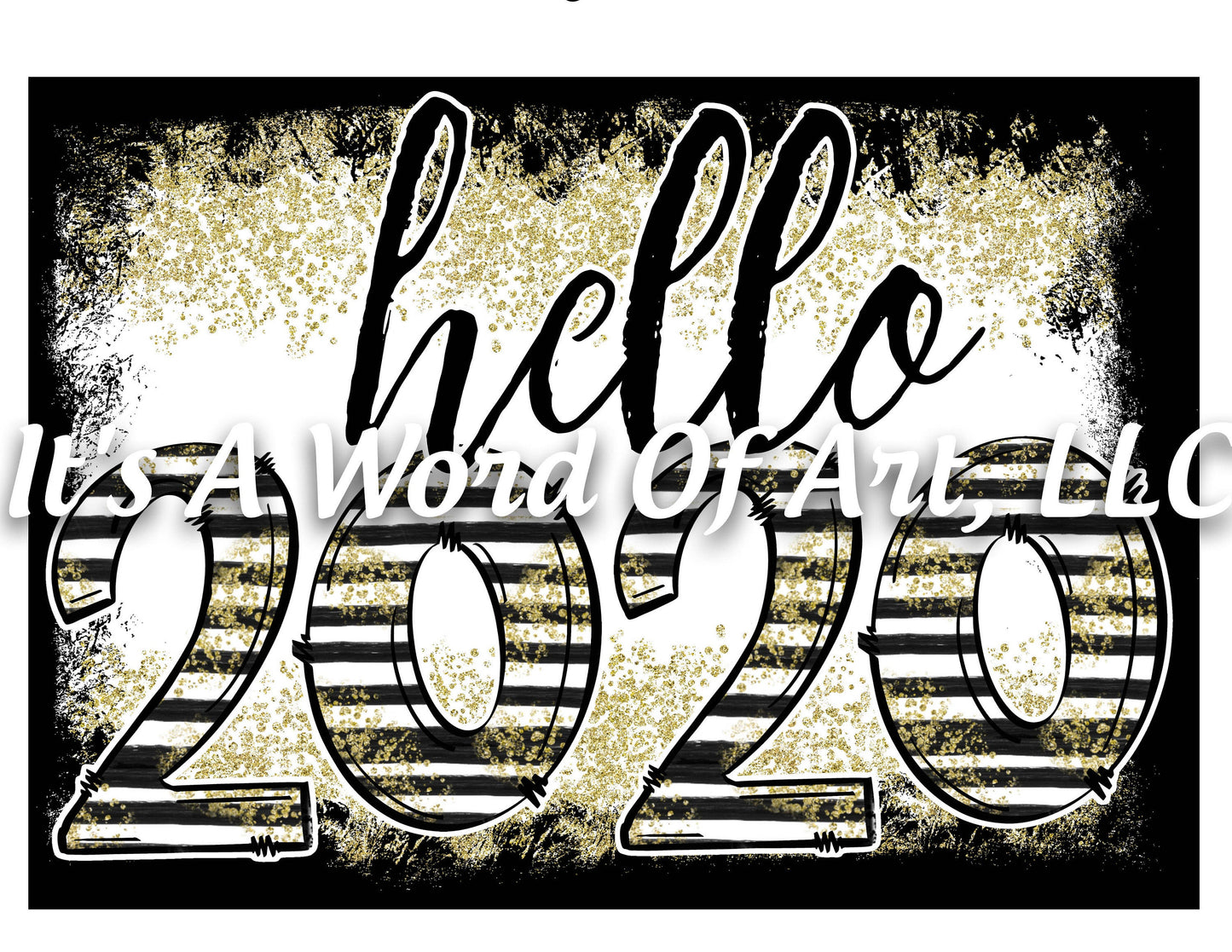 New Years 5 - Hello 2020 Stars and Stripes - Sublimation Transfer Set/Ready To Press Sublimation Transfer/Sublimation Transfer