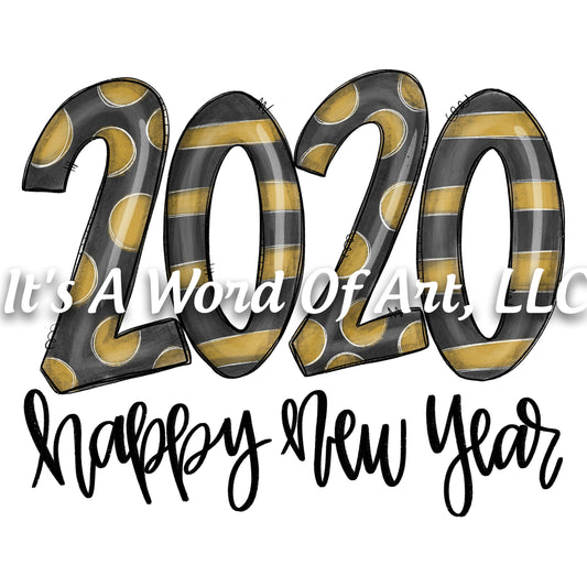 New Years 12 - Happy New Year 2020 - Sublimation Transfer Set/Ready To Press Sublimation Transfer/Sublimation Transfer