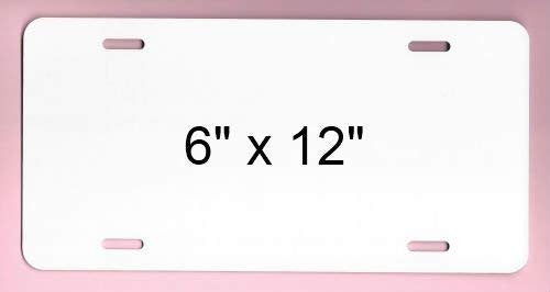 Sublimation License Plate BLANKS - Pack of 50, 100, 200 - Triple UV Coated .025" Thick -- FREE Shipping