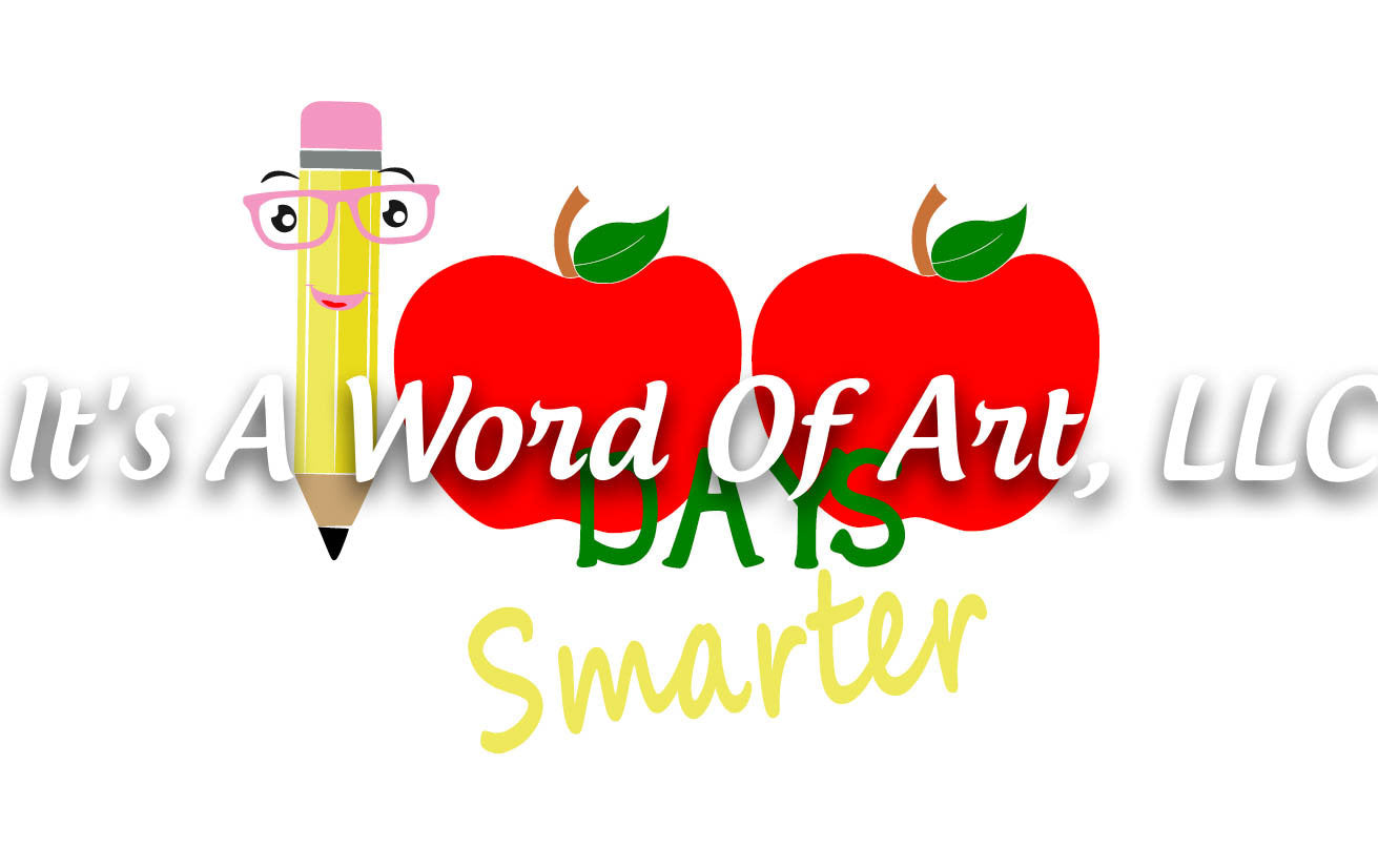 100 Days of School 1 - 100 Days Smarter Pencil and Apple - Sublimation Transfer Set/Ready To Press Sublimation Transfer/Sublimation Transfer