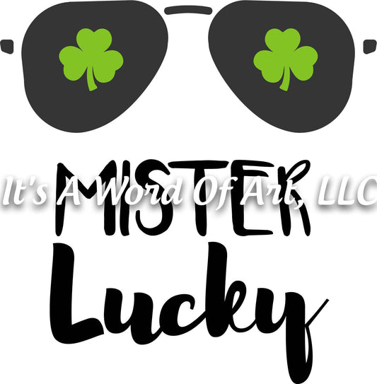 St. Patricks Day 12  - Mister Lucky Sunglasses - Sublimation Transfer Set/Ready To Press Sublimation Transfer