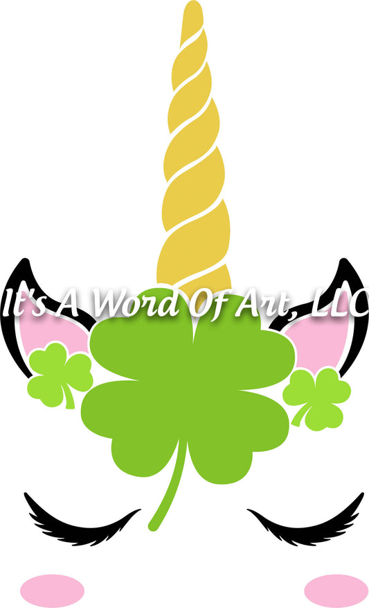 St. Patricks Day 14  - St. Patrick's Day Unicorn Clover - Sublimation Transfer Set/Ready To Press Sublimation Transfer