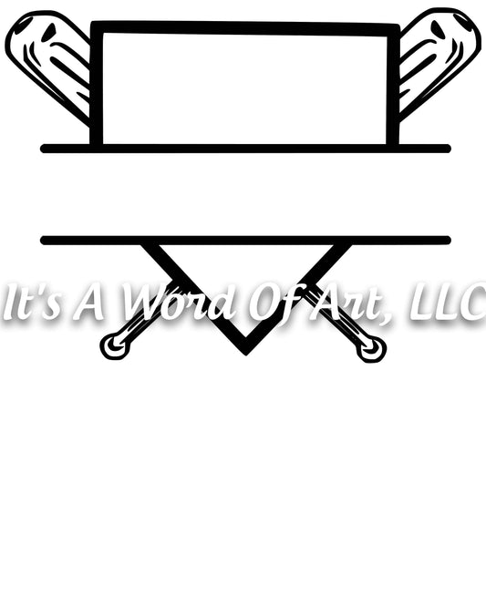 Baseball 10 - Baseball Home Plate Monogram - Sublimation Transfer Set/Ready To Press Sublimation Transfer/Sublimation Transfer