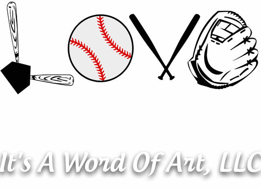 Baseball 5 - LOVE Baseball Symbols - Sublimation Transfer Set/Ready To Press Sublimation Transfer/Sublimation Transfer