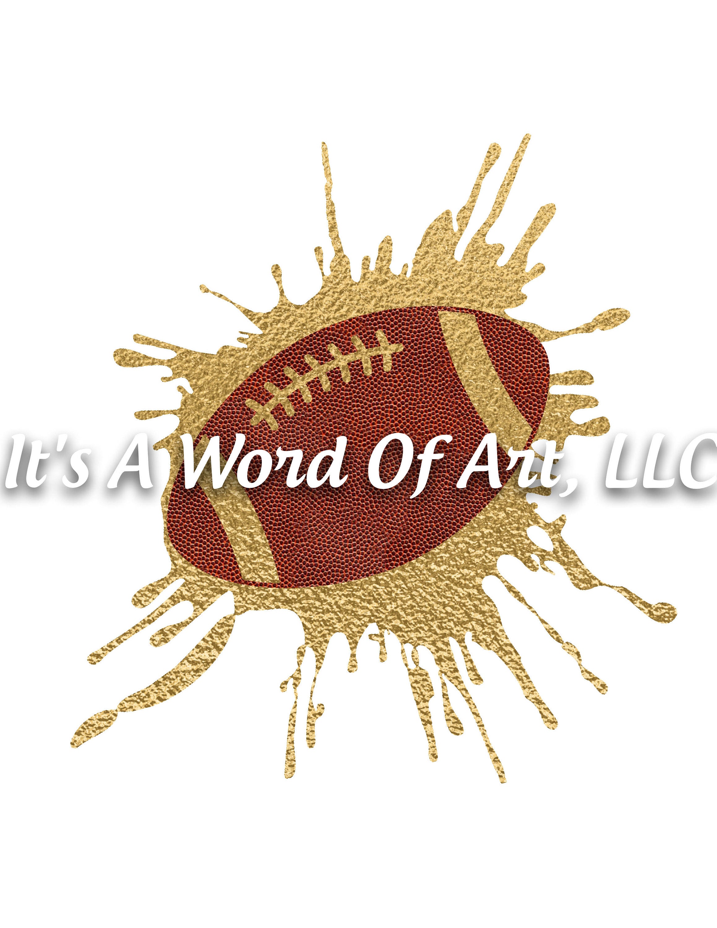 Red Splatter Football Football 07 - Football Splatter Football Season - Sublimation Transfer ...