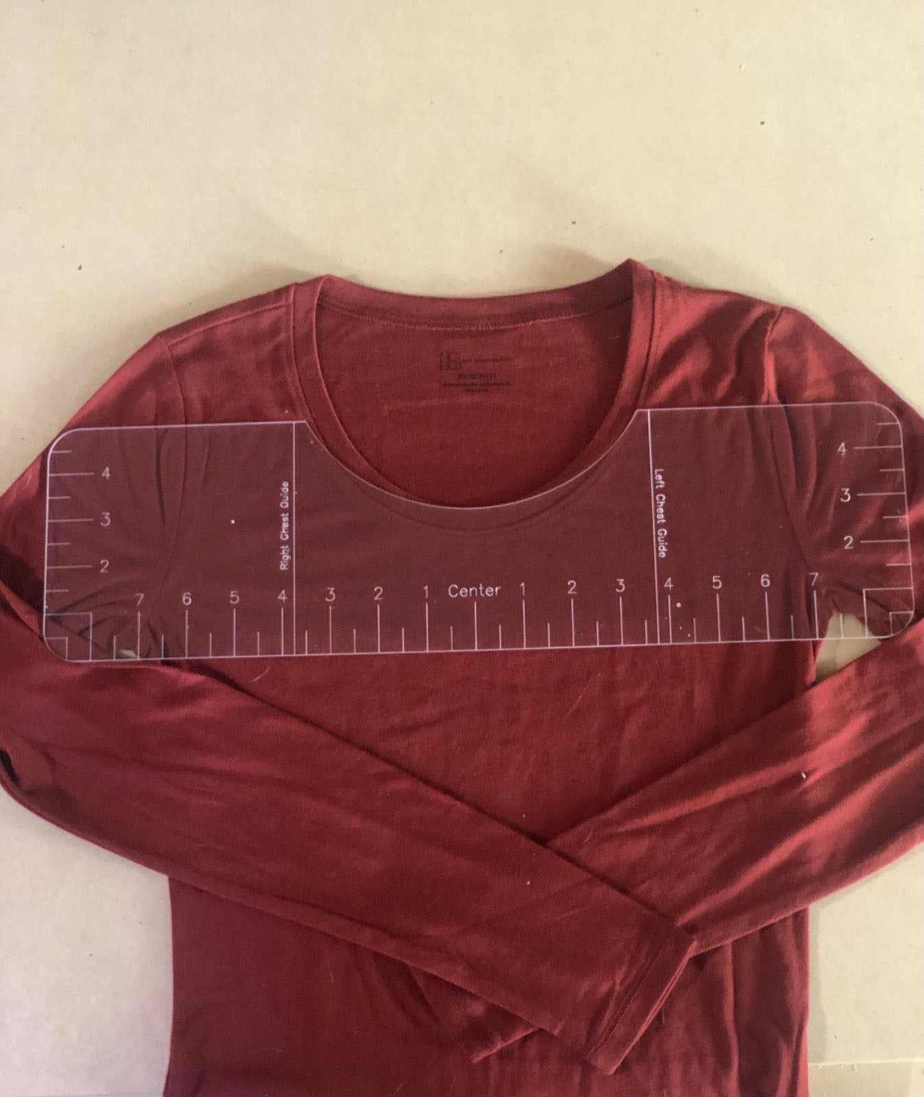 T-Shirt Design Placement Ruler - Align your Designs to your T-Shirt before you Press, the easy way! EASY SHIRT DESIGN alignment tool