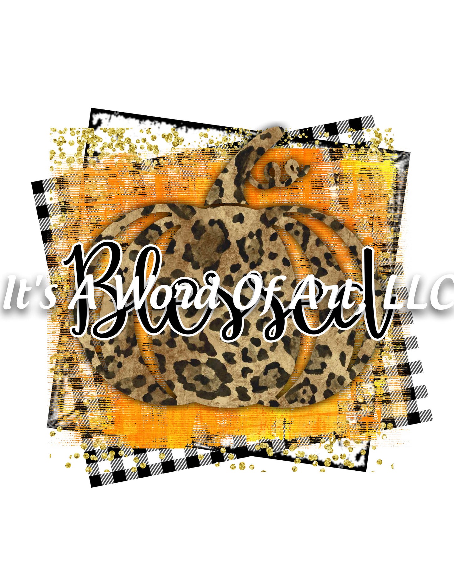 Fall 10 -Blessed Leopard Pumpkin Autumn Pumpkin Leaves - Sublimation Transfer Set/Ready To Press Sublimation Transfer Sub Transfer