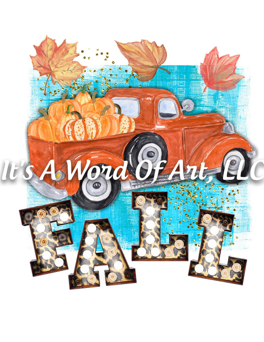 Fall 16 - FALL Autumn Pumpkin Leaves - Sublimation Transfer Set/Ready To Press Sublimation Transfer Sub Transfer