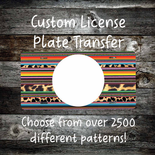 Enter Your Own License Plate Transfers- Sublimation Transfer for License Plate- Customized License Plate