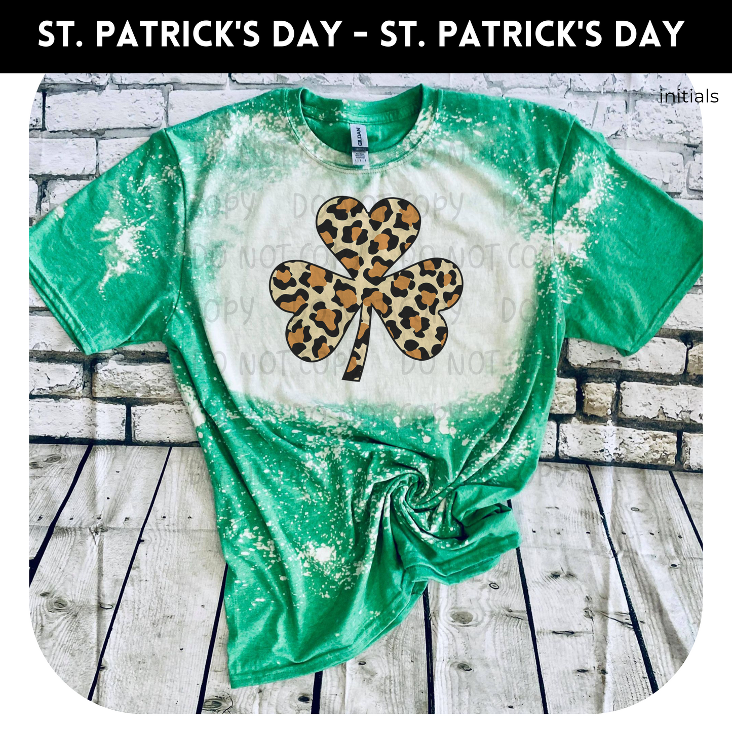 Leopard Shamrock Adult Shirt- St. Patricks 119