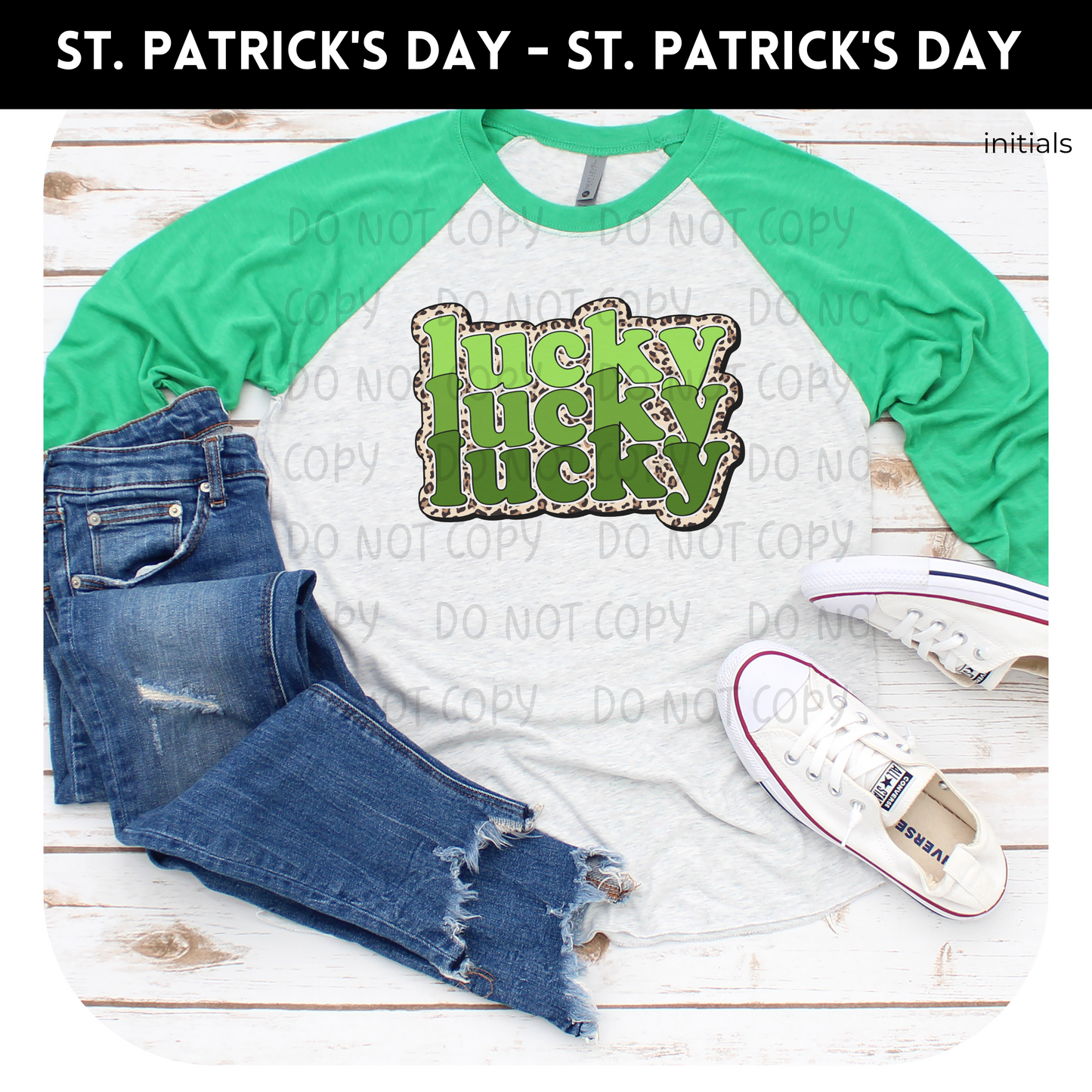 Lucky Raglan Adult Shirt- St. Patricks 65